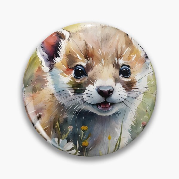 Item preview, A Young Stoat (Kit) amongst Wildflowers designed and sold by Country-Artist.