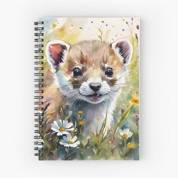 Item preview, A Young Stoat (Kit) amongst Wildflowers designed and sold by Country-Artist.