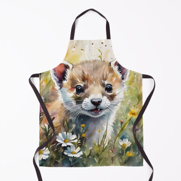 Item preview, A Young Stoat (Kit) amongst Wildflowers designed and sold by Country-Artist.