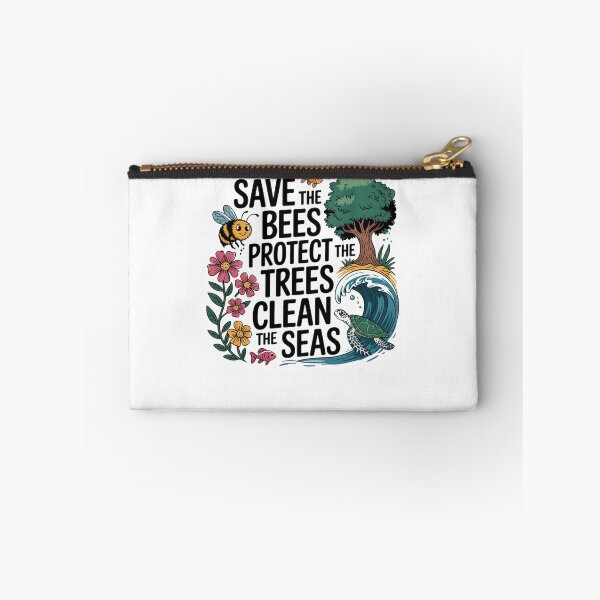 Item preview, Save the bees, protect the trees, clean the seas designed and sold by Mateusz Majcherek.
