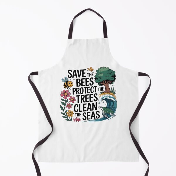 Item preview, Save the bees, protect the trees, clean the seas designed and sold by Mateusz Majcherek.