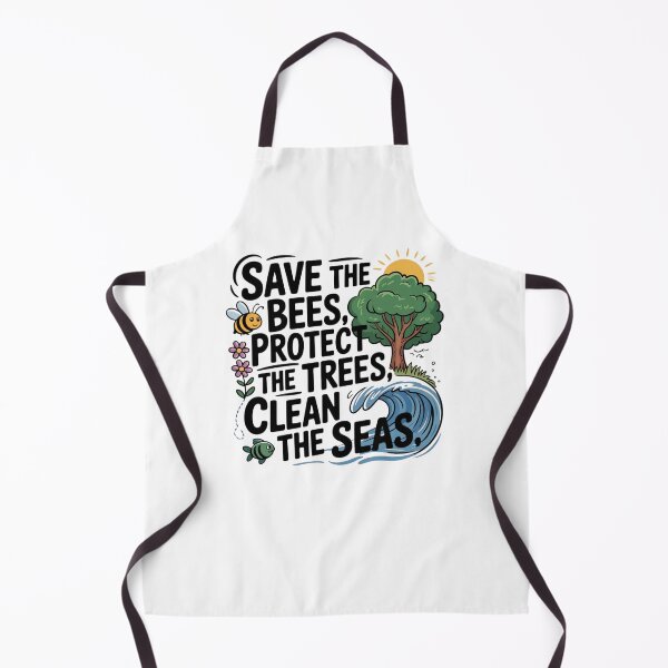 Item preview, Save the bees, protect the trees, clean the seas designed and sold by Mateusz Majcherek.