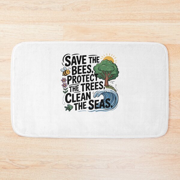 Item preview, Save the bees, protect the trees, clean the seas designed and sold by Mateusz Majcherek.
