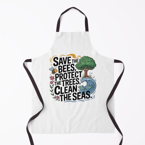 Item preview, Save the bees, protect the trees, clean the seas designed and sold by Mateusz Majcherek.