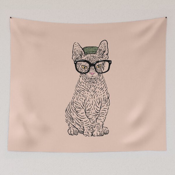 Item preview, Hipster Sphynx Cat designed and sold by Huebucket.
