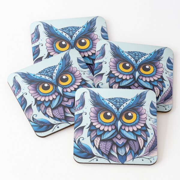 Item preview, Colorful, stylized owl art designed and sold by Sigtrix.