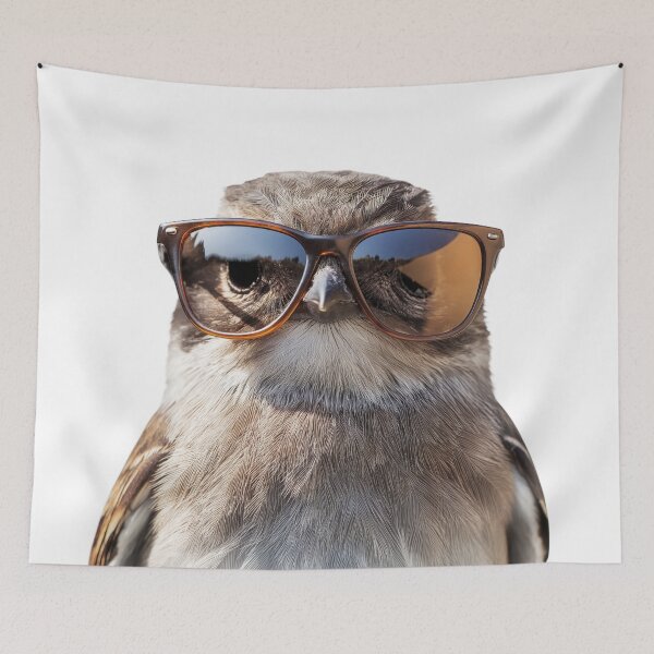 Item preview, Funny cool Dunnock bird wearing sunglasses designed and sold by LazyOwlStore.