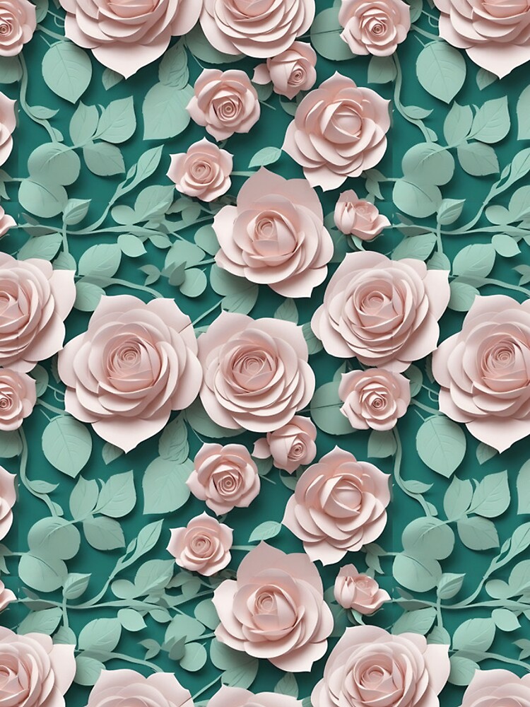 Thumbnail 4 of 4, iPhone Case, Paper Roses Pattern Design (3D) 16 designed and sold by Domo-Design.