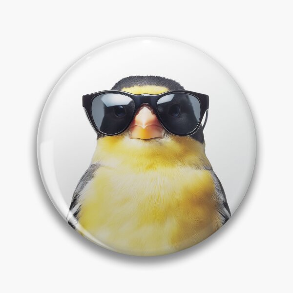 Item preview, Funny cool Goldfinch bird wearing sunglasses designed and sold by LazyOwlStore.