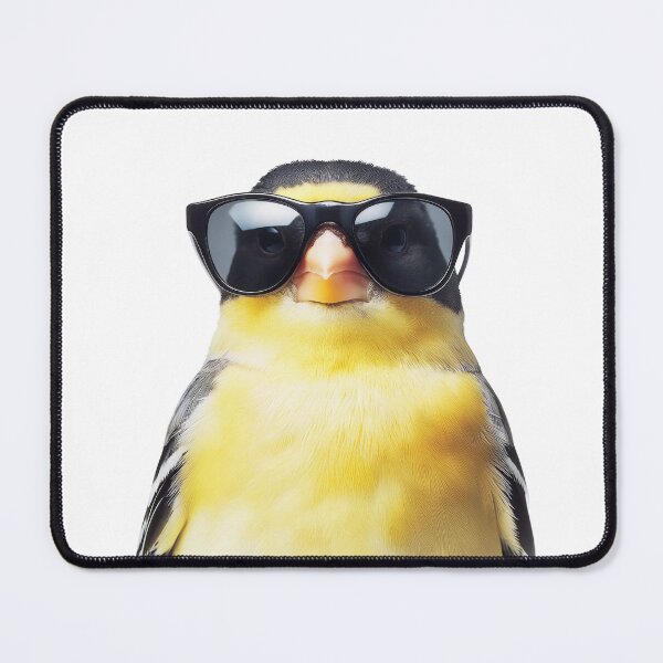Item preview, Funny cool Goldfinch bird wearing sunglasses designed and sold by LazyOwlStore.