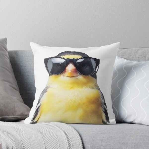 Item preview, Funny cool Goldfinch bird wearing sunglasses designed and sold by LazyOwlStore.