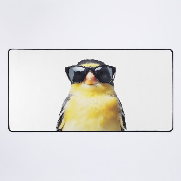 Item preview, Funny cool Goldfinch bird wearing sunglasses designed and sold by LazyOwlStore.