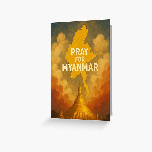 Item preview, Pray for Myanmar Earthquake designed and sold by Places On Earth.