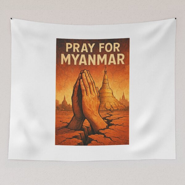 Item preview, Pray for Myanmar Earthquake designed and sold by Places On Earth.
