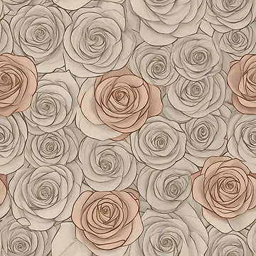 Artwork thumbnail, Paper Roses Pattern Design (sketch) 18 by Domo-Design