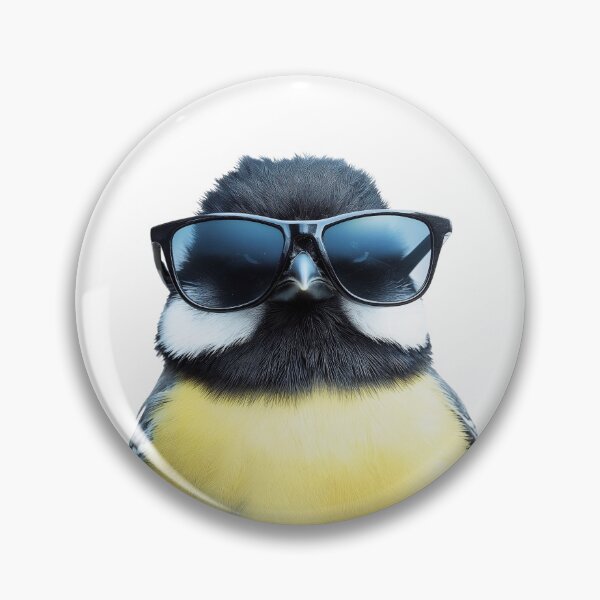 Item preview, Funny cool Great tit bird wearing sunglasses designed and sold by LazyOwlStore.