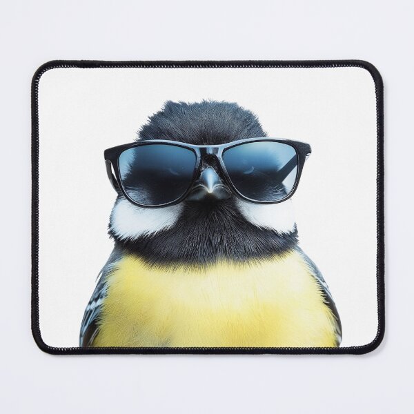 Item preview, Funny cool Great tit bird wearing sunglasses designed and sold by LazyOwlStore.