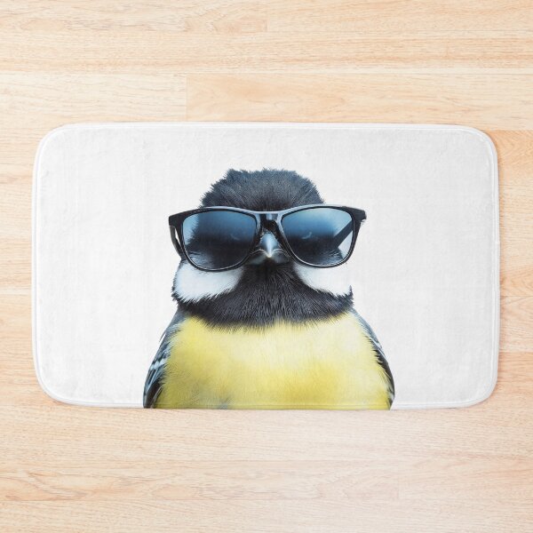 Item preview, Funny cool Great tit bird wearing sunglasses designed and sold by LazyOwlStore.