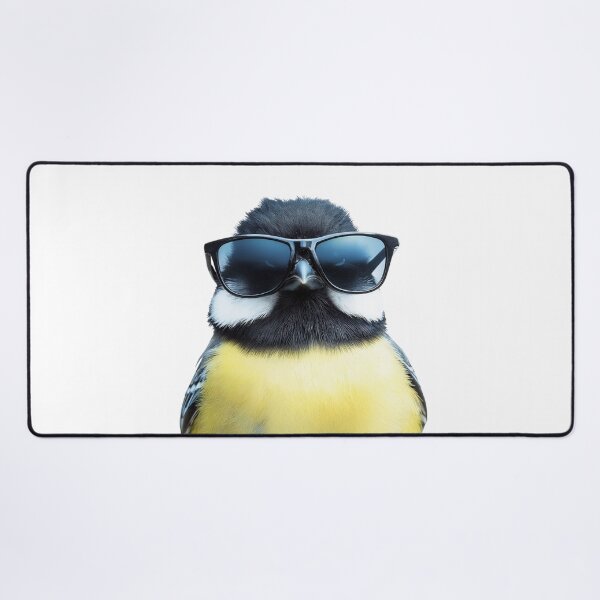 Item preview, Funny cool Great tit bird wearing sunglasses designed and sold by LazyOwlStore.