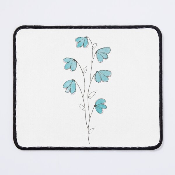 Item preview, Simplistic blue flowers on a stem designed and sold by AcornDesign.