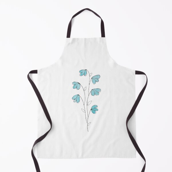 Item preview, Simplistic blue flowers on a stem designed and sold by AcornDesign.