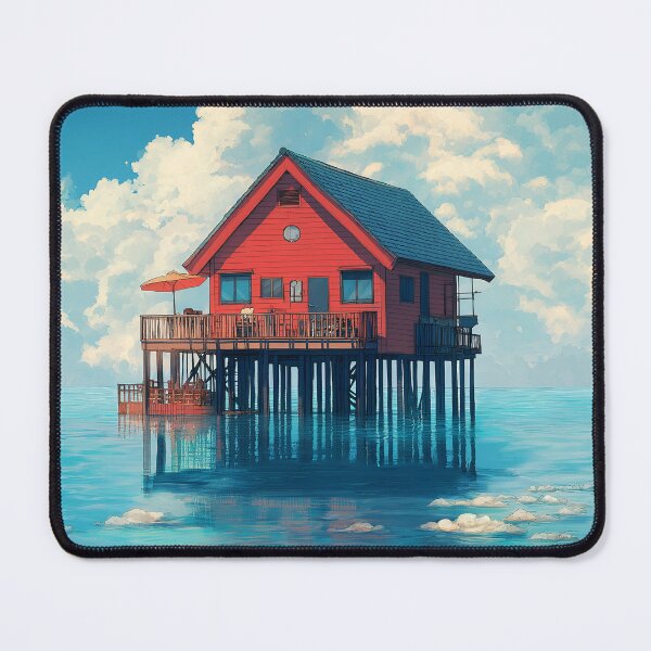 Item preview, Anime sea and clouds, dreamlike fantasy wallpaper designed and sold by bas19101.
