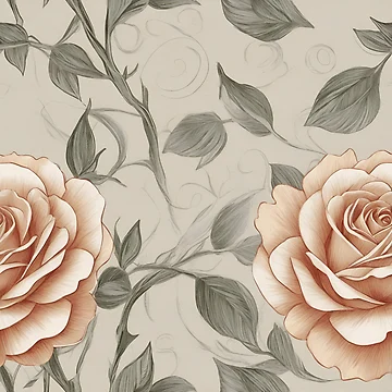 Artwork thumbnail, Paper Roses Pattern Design (sketch) 19 by Domo-Design