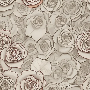 Artwork thumbnail, Paper Roses Pattern Design (sketch) 20 by Domo-Design