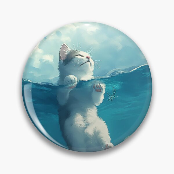 Item preview, Anime cat sea and clouds, dreamlike fantasy wallpaper  designed and sold by bas19101.