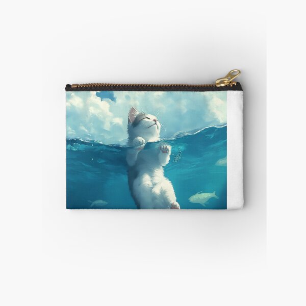 Item preview, Anime cat sea and clouds, dreamlike fantasy wallpaper  designed and sold by bas19101.