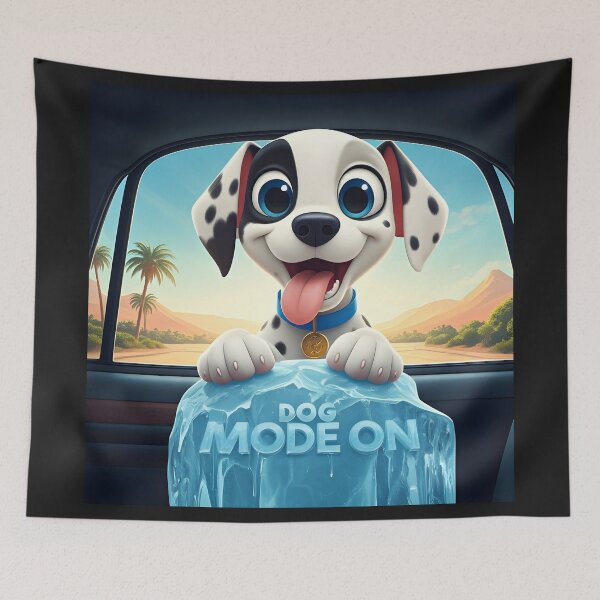 Item preview, Vibrant Animation-Inspired Dalmatian Puppy in Joyful Car Ride designed and sold by rgagliardi2017.