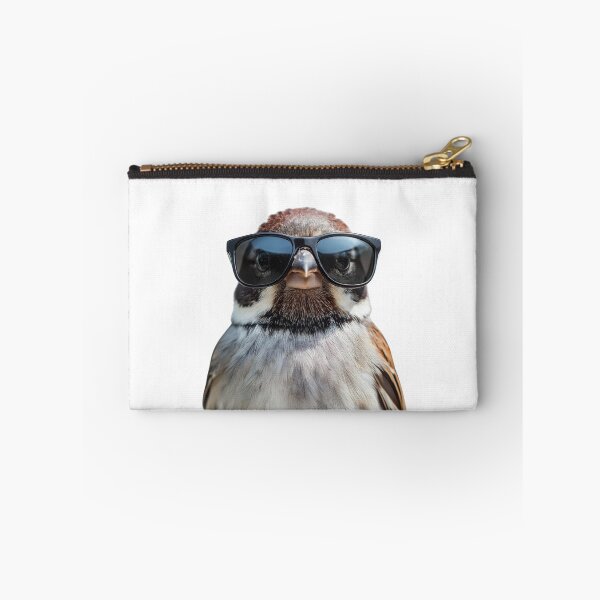 Item preview, Funny cool House sparrow bird wearing sunglasses designed and sold by LazyOwlStore.