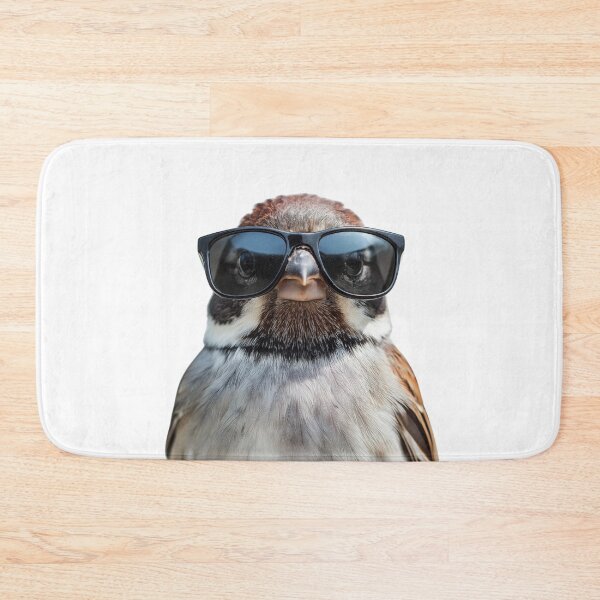 Item preview, Funny cool House sparrow bird wearing sunglasses designed and sold by LazyOwlStore.