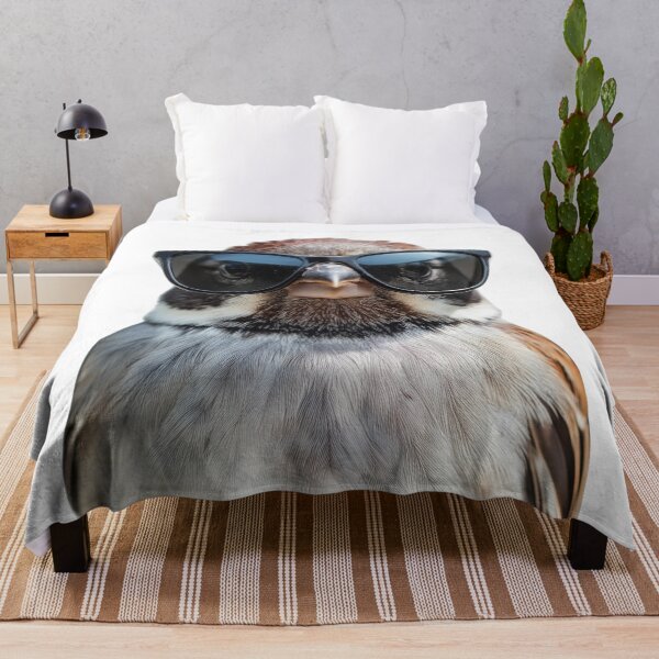 Item preview, Funny cool House sparrow bird wearing sunglasses designed and sold by LazyOwlStore.