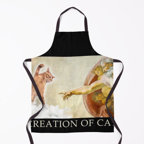 Item preview, Funny Cat God Creation of Adam Meme Michelangelo Jesus Art Graphic designed and sold by Damcoc.