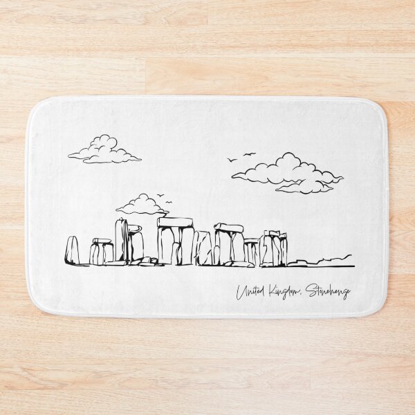 Item preview, United Kingdom, Stonehenge Line Art - Minimalist United Kingdom Ancient Monument Illustration designed and sold by Art of Ngu.