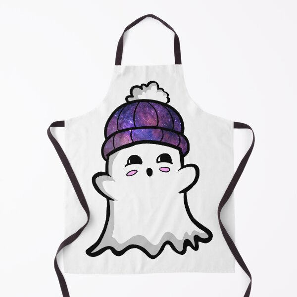 Item preview, Cute Ghost in Beanie with Purple Galaxy designed and sold by MoiyaCreations.