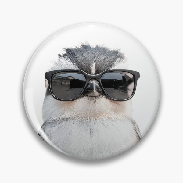 Item preview, Funny cool Long-tailed tit bird wearing sunglasses designed and sold by LazyOwlStore.