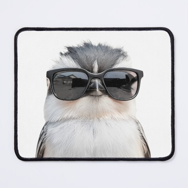Item preview, Funny cool Long-tailed tit bird wearing sunglasses designed and sold by LazyOwlStore.