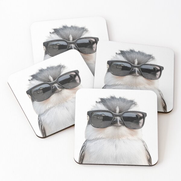 Item preview, Funny cool Long-tailed tit bird wearing sunglasses designed and sold by LazyOwlStore.