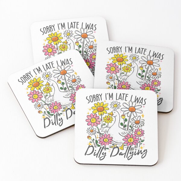 Item preview, Sorry I'm Late I Was Dilly Dallying Goose Floral Goose Funny designed and sold by lidanmasi.