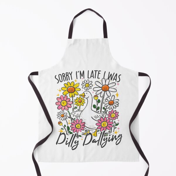 Item preview, Sorry I'm Late I Was Dilly Dallying Goose Floral Goose Funny designed and sold by lidanmasi.