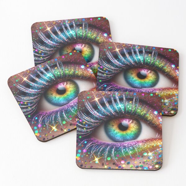 Item preview, Rainbow Glitter Eye designed and sold by Tau Tia L Douglass.