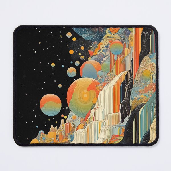 Item preview, Surreal Floating Islands with a River of Stars – Dreamlike Landscape designed and sold by Moss and Moon Studio.