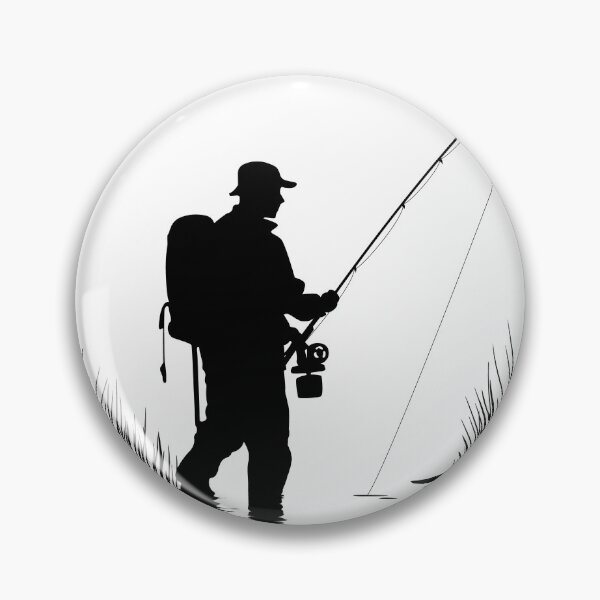 Item preview, Hand drawn fly fisherman designed and sold by Sweetvoilet.