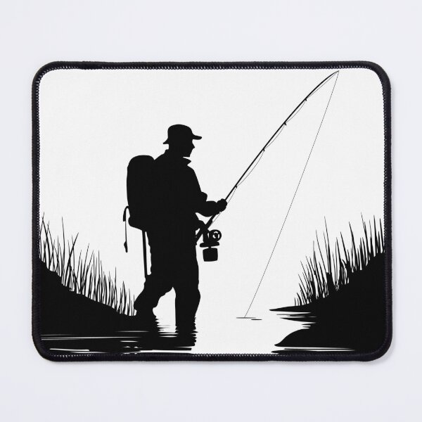 Item preview, Hand drawn fly fisherman designed and sold by Sweetvoilet.