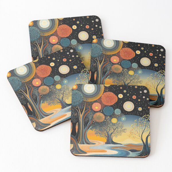 Item preview, Surreal Floating Islands with a River of Stars – Dreamlike Landscape designed and sold by Moss and Moon Studio.