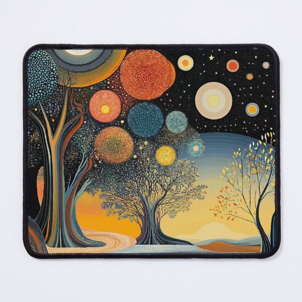 Item preview, Surreal Floating Islands with a River of Stars – Dreamlike Landscape designed and sold by Moss and Moon Studio.