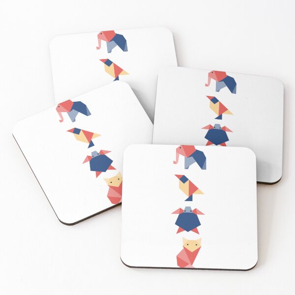 Item preview, Geometric Origami Animals – Minimalist Bird Origami & Wildlife Art designed and sold by Memorph.