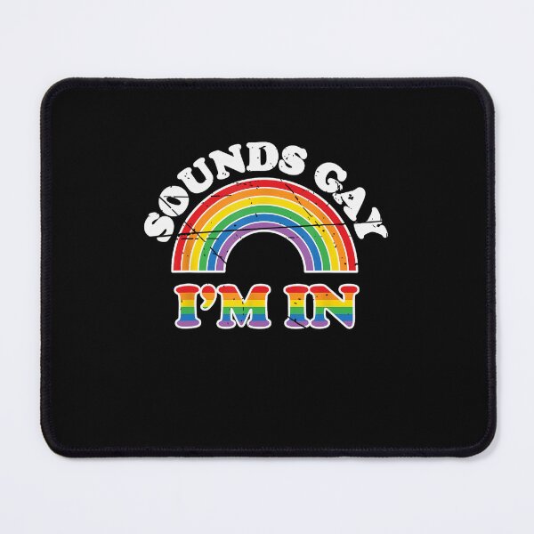 Item preview, Funny Sounds Gay I'm In Lesbian LGBT Pride Rainbow Flag designed and sold by FantasyFablesC.